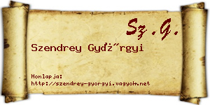 Szendrey Györgyi névjegykártya
