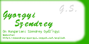 gyorgyi szendrey business card